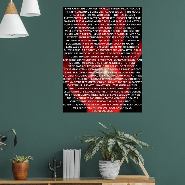 KAOS KARMA original poem poster (Salon 1)