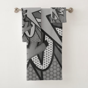 KAPOW noir et blanc Fun Retro Book Pop Art