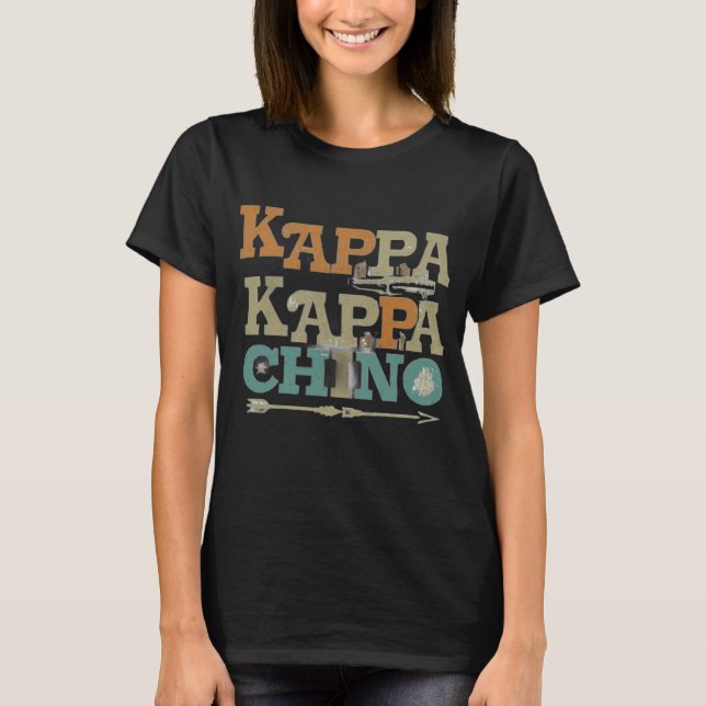 Kappa Kappa Chino Drôle T-Shirt Lover Café (Devant)