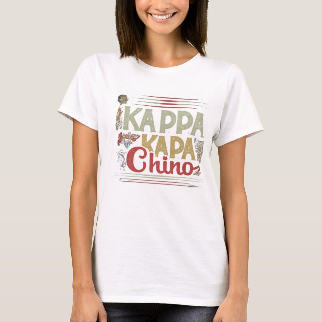 Kappa Kappa Chino Drôle T-Shirt Lover Café (Devant)