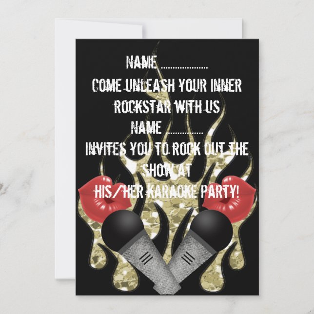 Karaoke - Invitation (Devant)