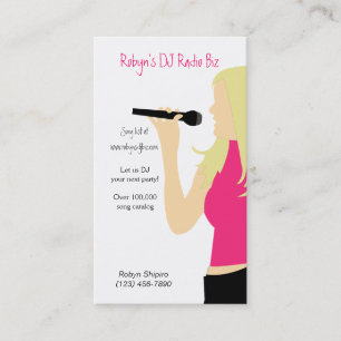 Karaoke Music DJ Service Carte de visite
