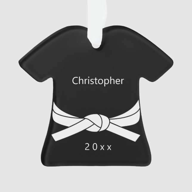 Karaté à ceinture blanche personnalisé (devant)