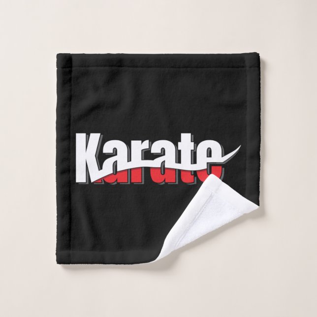 Karate Arts Martiaux Swish Abstrait (Gant de toilette)