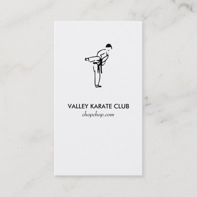 Karate Dojo Carte de visite (Devant)