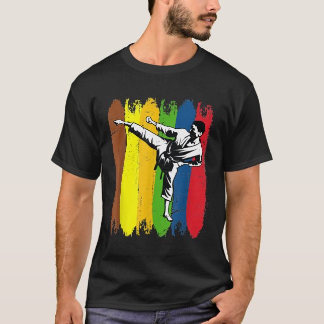 Karate Fighter Colorful Karate T-Shirt (Devant)