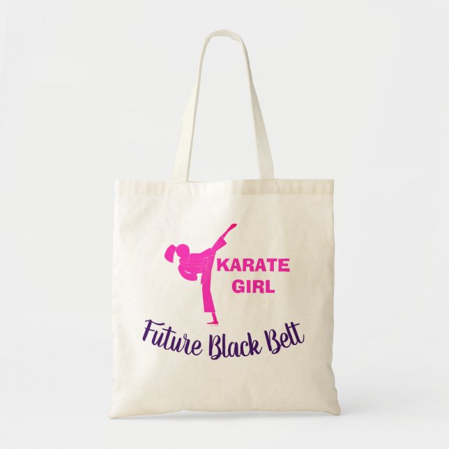 Karate Girl Future Black Belt Tote Bag (Devant)