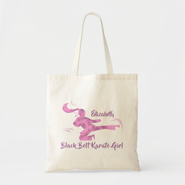 Karate Girl Silhouette Martial Art moderne Sac fou (Devant)