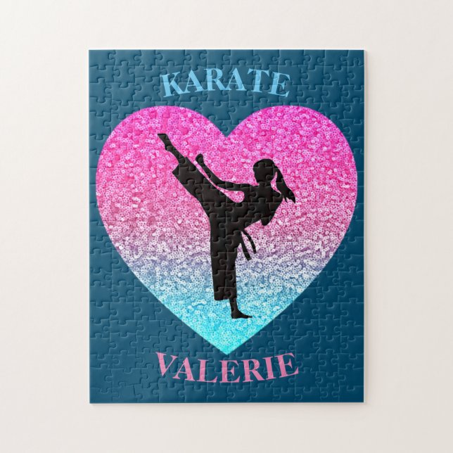 Karate Girls Puzzle de coeur (Vertical)