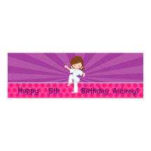 Karate Kid Girl Purple Rays Poster Ceinture pourpr