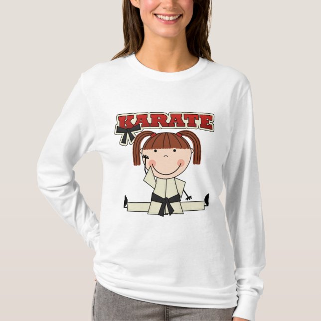 KARATÉ - T-shirts et cadeaux de fille de brune (Devant)