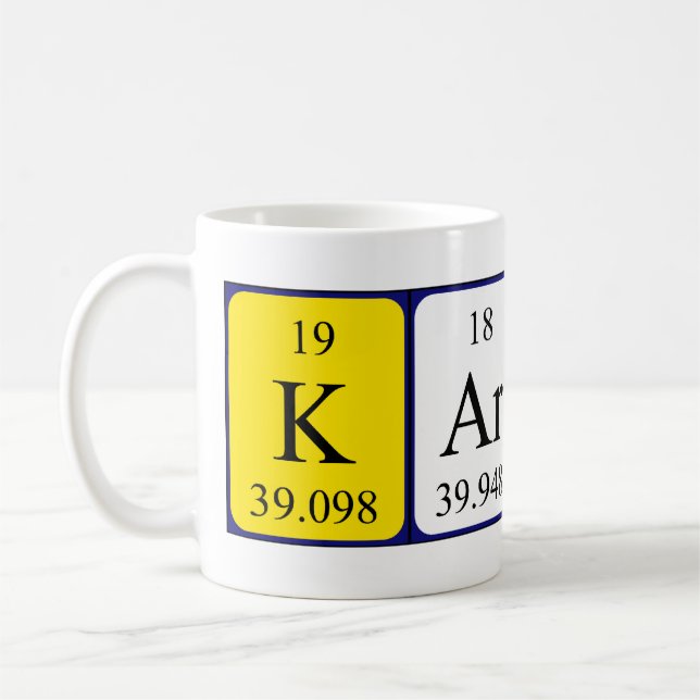 Karess nom de table périodique mug (Gauche)