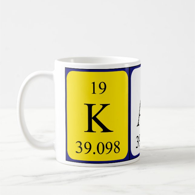 Kari tasse de nom de table périodique (Gauche)