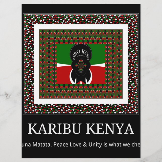 Karibu Kenya : Design des couleurs du drapeau nati (Devant)