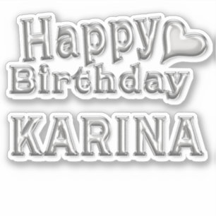 Karina Joyeux Anniversaire autocollant Stickers