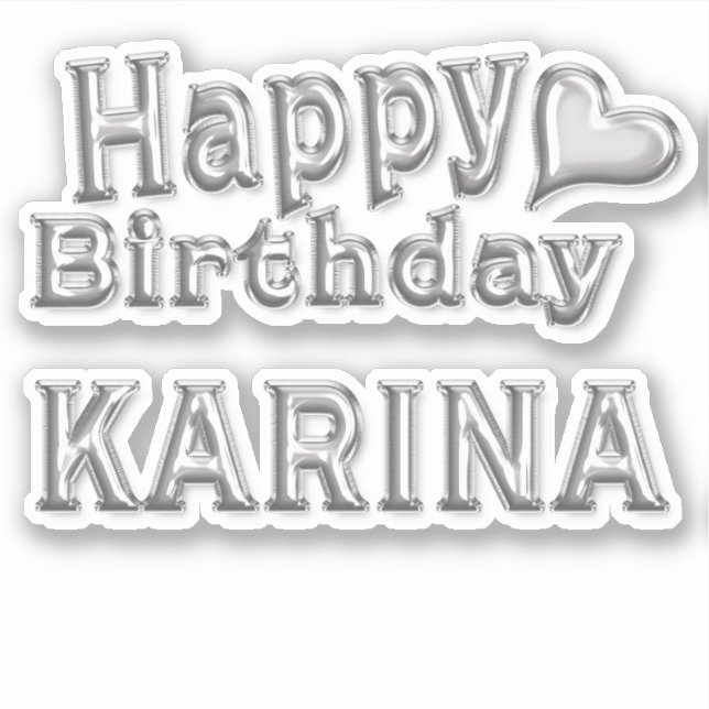 Karina Joyeux Anniversaire autocollant Stickers (Devant)