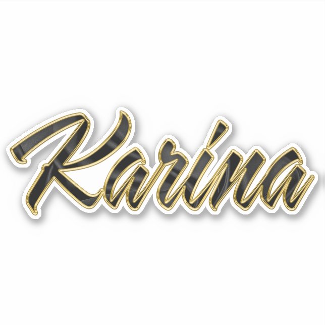 Karina noir autocollant lettrage (Devant)