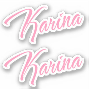Karina Nom décoratif en rose x2 Sticker
