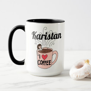 Karistan aime la tasse de café