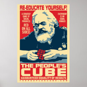 Karl Marx - le cube des personnes : Affiche d'OHP
