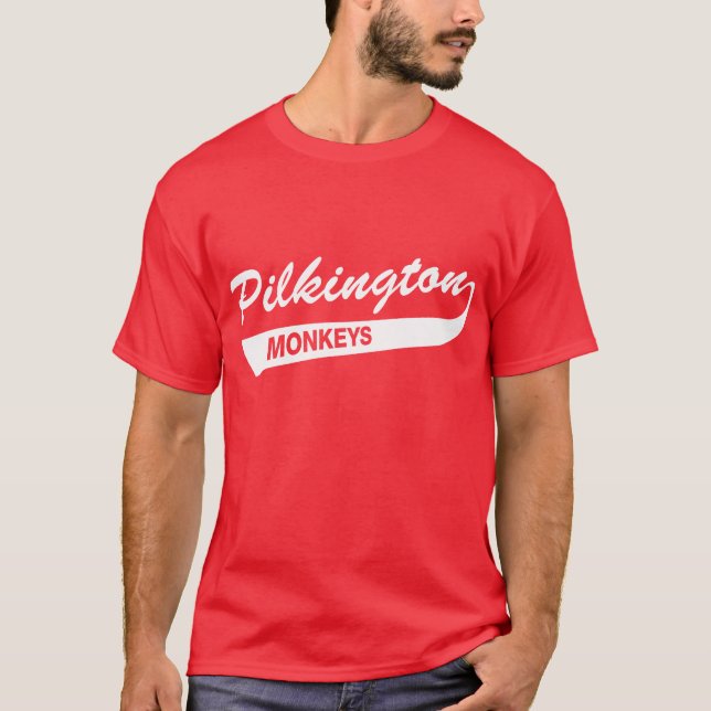 Karl Pilkington Monkeys le T-shirt rouge (Devant)