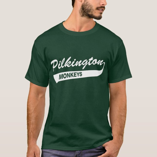 Karl Pilkington Monkeys le T-shirt vert (Devant)