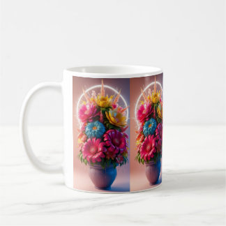 Karma Cadeaux 16 oz Noir et Blanc Boho Mug Butterf