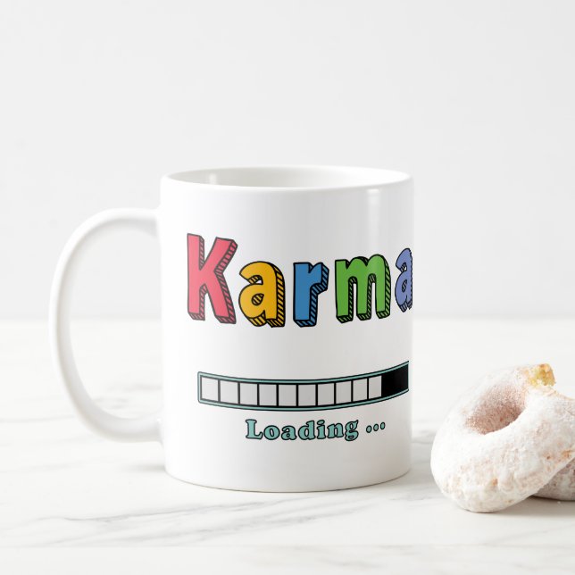 Karma Chargement... Café Mug (Avec donut)