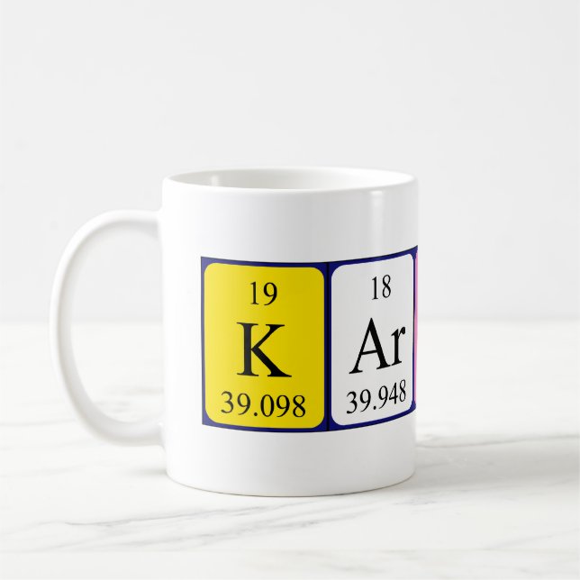 Karson nom de table périodique mug (Gauche)