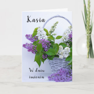 Kasia Polonais nom carte de jour imieniny