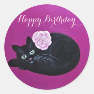 Kat Kitty/Happy Anniversaire Sticker