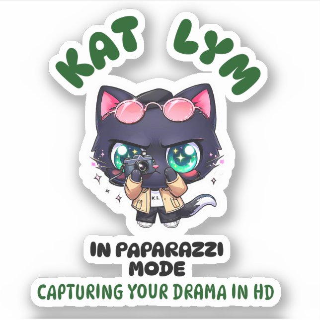 Kat Lym In Paparazzi Mode Sticker (Devant)