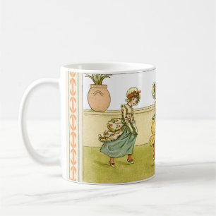 Kate Greenaway Vintage Garden Girls Mug