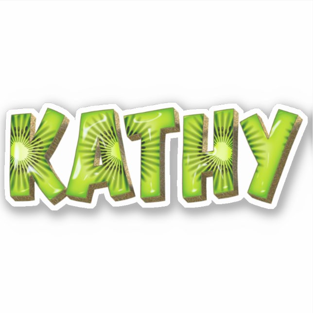 Kathy Name Kiwi Design Autocollants (Devant)