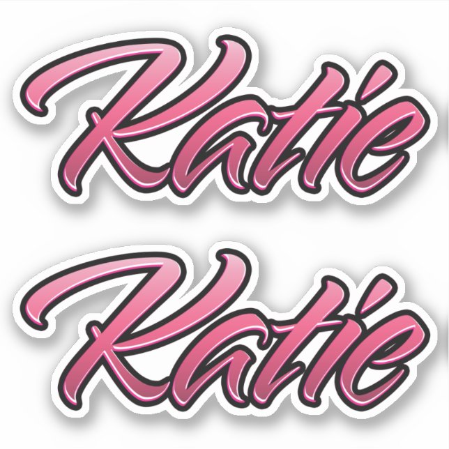 Katie autocollant décoloré rose Stickerset (Devant)