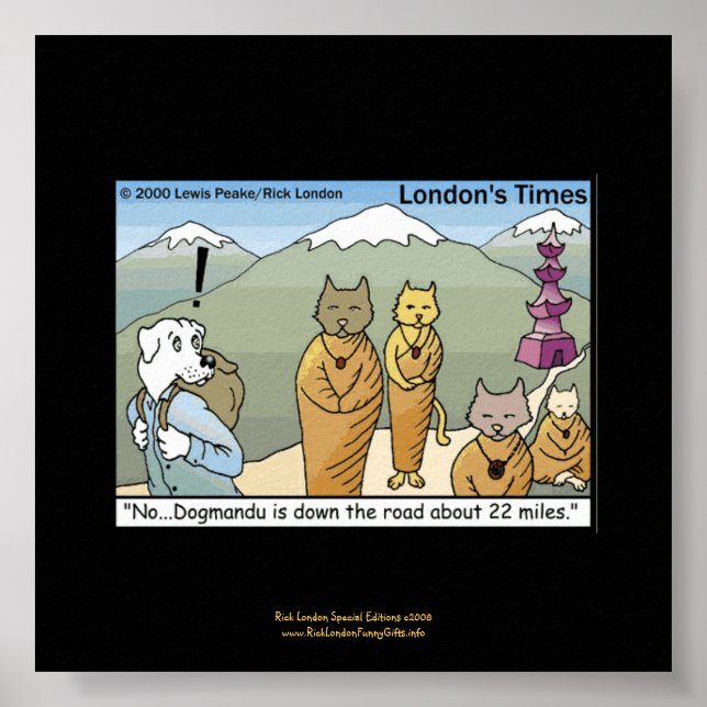 Katmandu & Dogmandu Affiche de Dessin Animé Drôle (Devant)