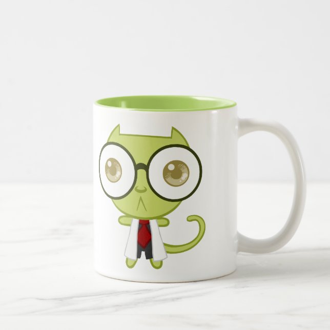 Kats avec Glassez : Professeur Oops Mug (Droit)