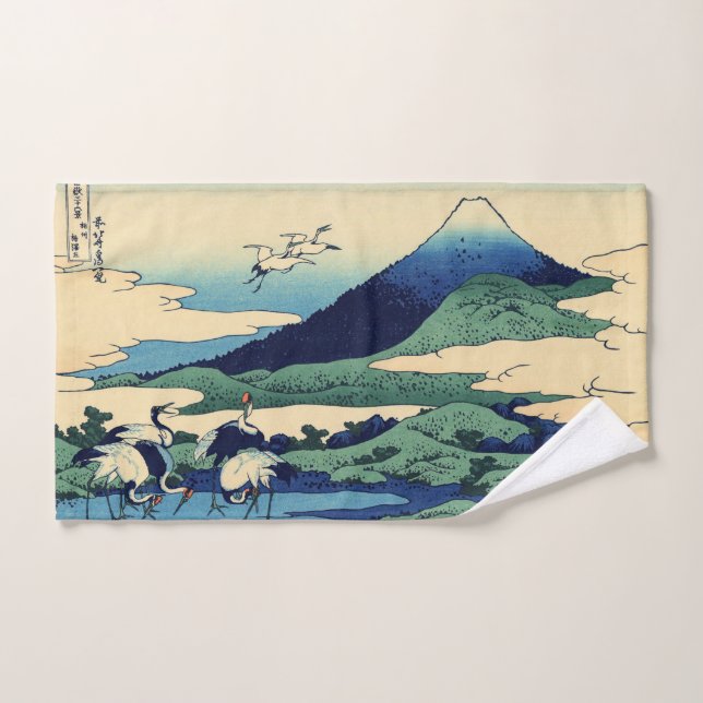 Katsushika Hokusai - Umegawa dans la province de S (Serviette à main)