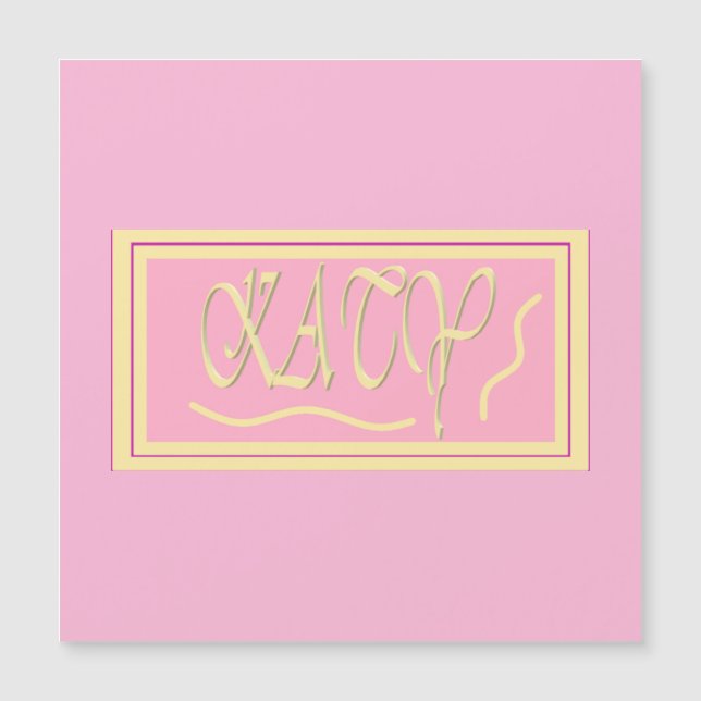 Katy design rose et crème lisse lettrage (Devant)