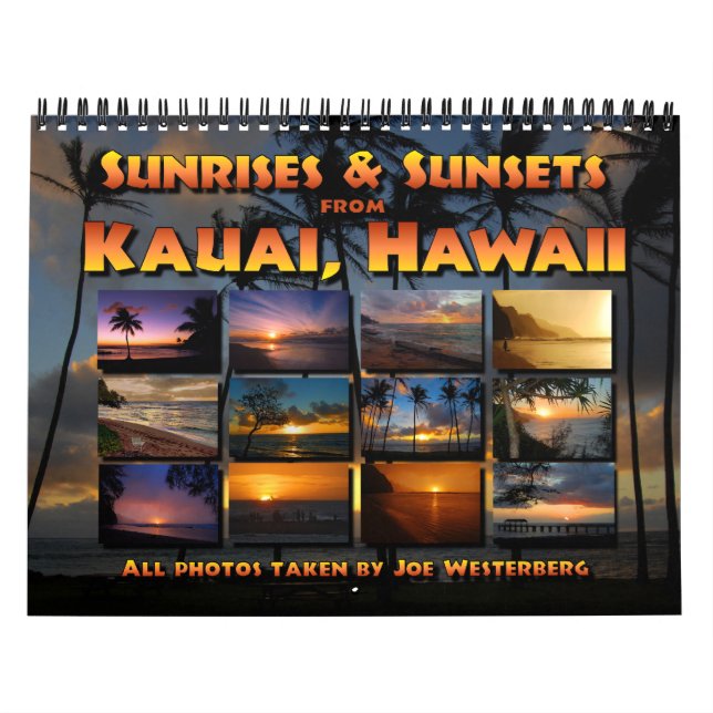 Kauai, Hawaii Sunset Sunrise Calendrier (Protection)