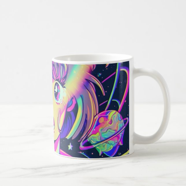 Kawaii Anime Girl Coffee Mug (Droite)