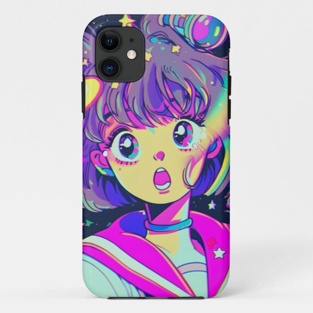 Kawaii Anime Girl iPhone 11 Coque (Dos)