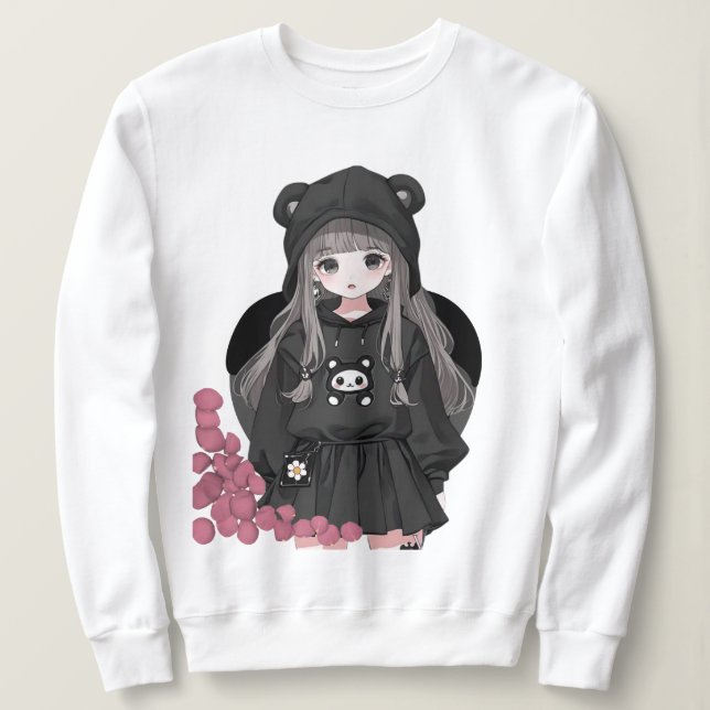 Kawaii Anime Sweat - shirt à capuche Sweatshirt es (Design devant)