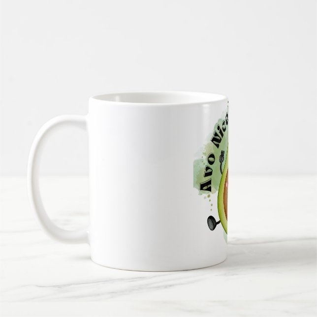 Kawaii Avocado Mug - Conception mignonne et heureu (Gauche)