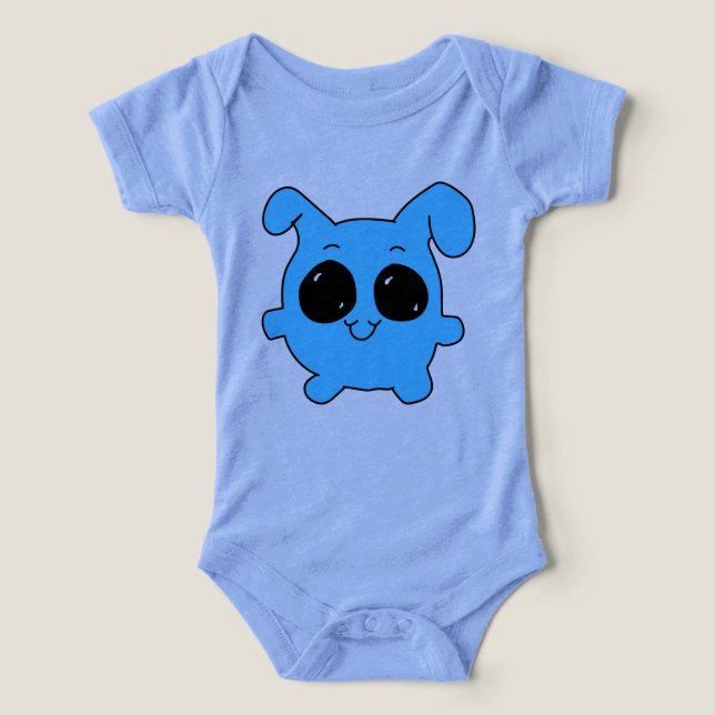 Kawaii Blue Bunny T-Shirt (Design Recto)