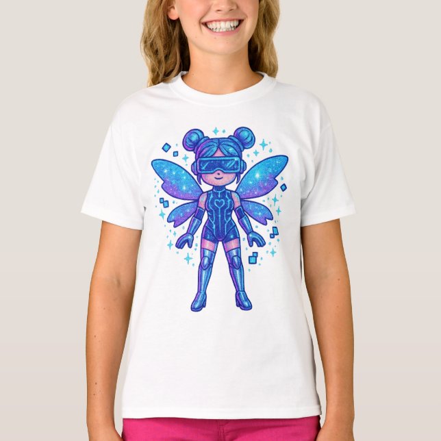 Kawaii Blue Fairy – Cute Magical T-shirt (Devant)