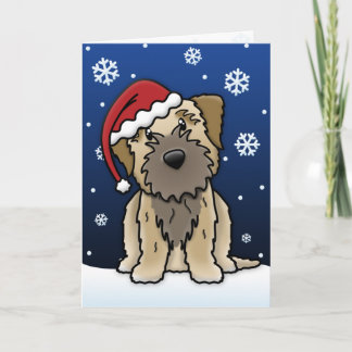 Kawaii Bordure Terrier Carte de Noël
