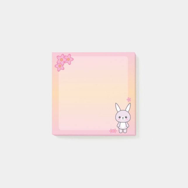 kawaii bunny Post-It Notes (Devant)