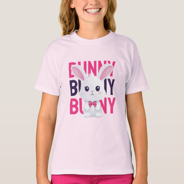 Kawaii bunny T-shirt design (Devant)