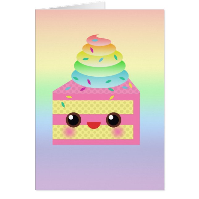 Kawaii Cake rose Arc-en-ciel arrose le dessert amu (Devant)